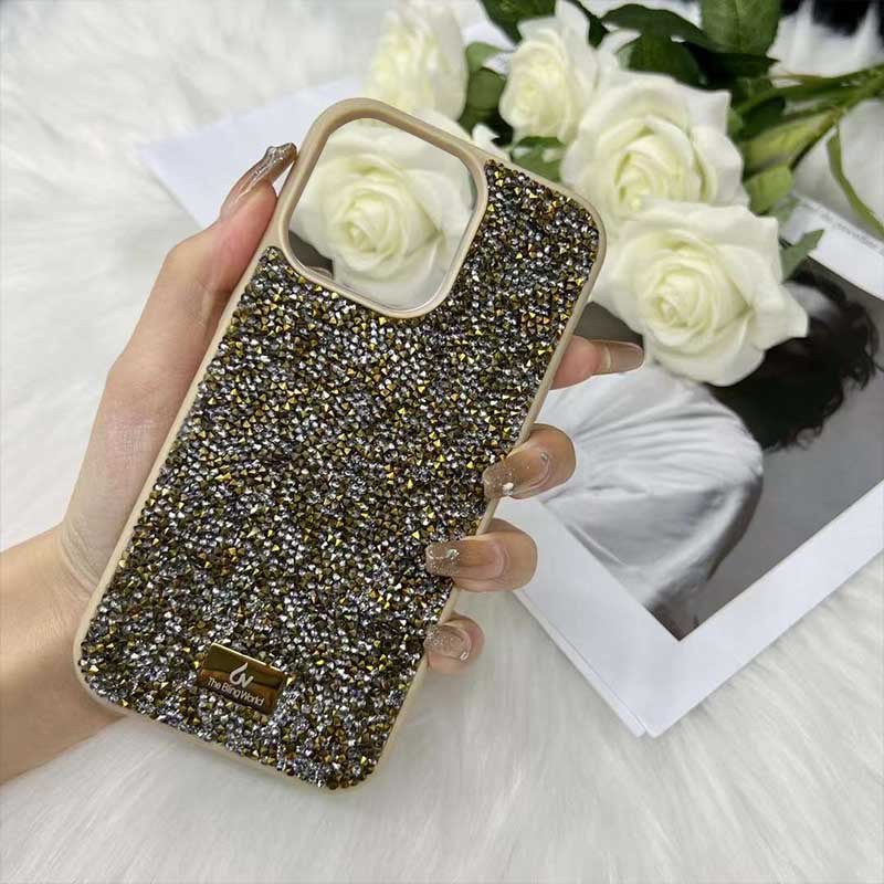 Фото TPU чохол Bling World Rock Diamond на Apple iPhone 16 Pro Max (6.9") (Золотий) на vchehle.ua