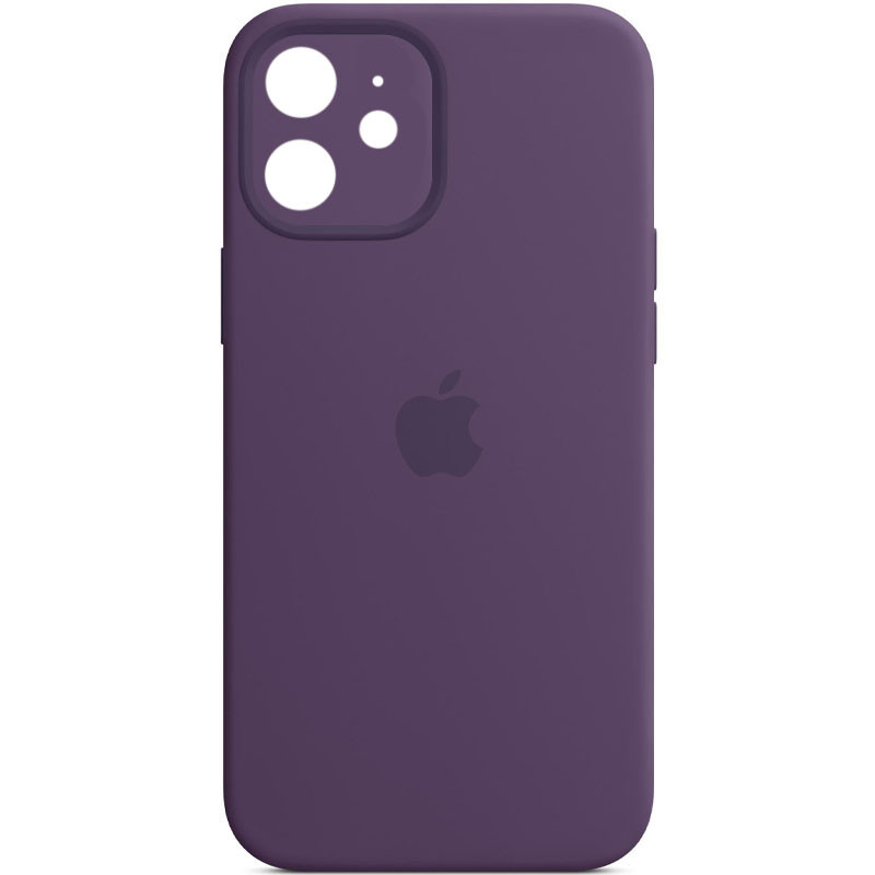 Чохол Silicone Case Full Camera Protective (AA) на Apple iPhone 12 (6.1") (Фіолетовий / Amethyst)