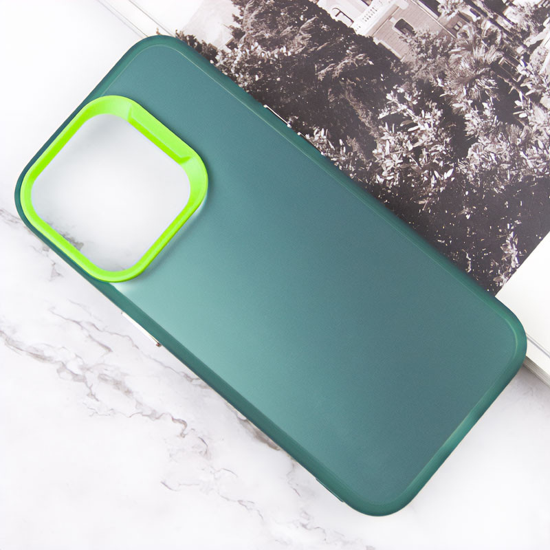 Фото TPU+PC чохол Magic glow with protective edge на Apple iPhone 15 Pro Max (6.7") (Green) на vchehle.ua