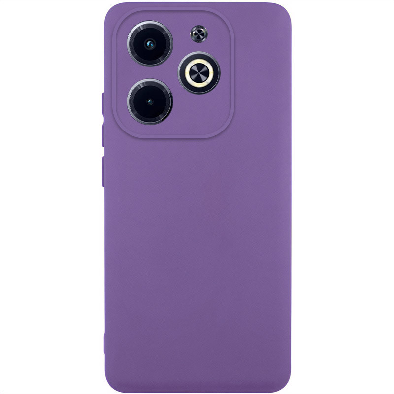 Чехол TPU GETMAN Liquid Silk Full Camera для Infinix Hot 40i (Фиолетовый / Amethyst)