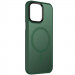 TPU+PC чехол Metal Buttons with  Magnetic Safe Colorful для Apple iPhone 13 (6.1") (Зеленый / Dark Green)