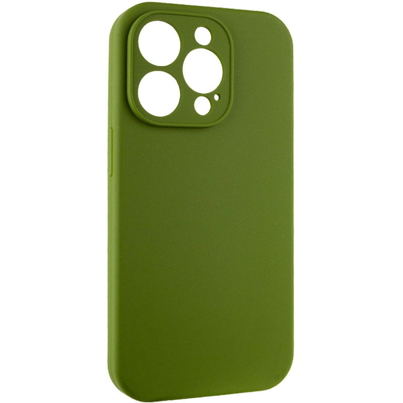Фото Чехол Silicone Case Full Camera Protective (AA) NO LOGO для Apple iPhone 14 Pro Max (6.7") (Зеленый / Dark Olive) на vchehle.ua