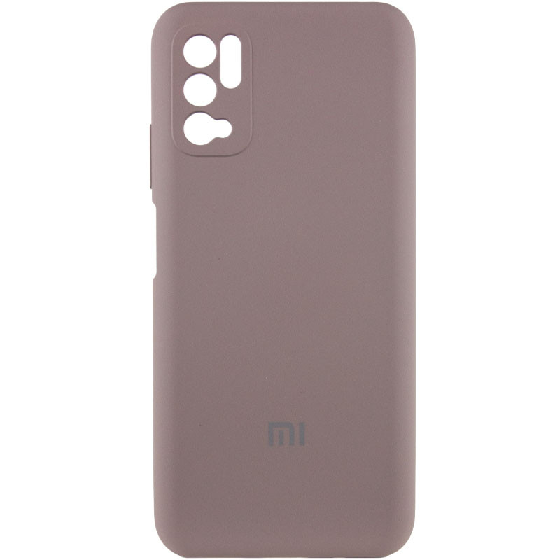 Чехол Silicone Cover Full Camera (AA) для Xiaomi Redmi Note 10 5G / Poco M3 Pro (Серый / Lavender)