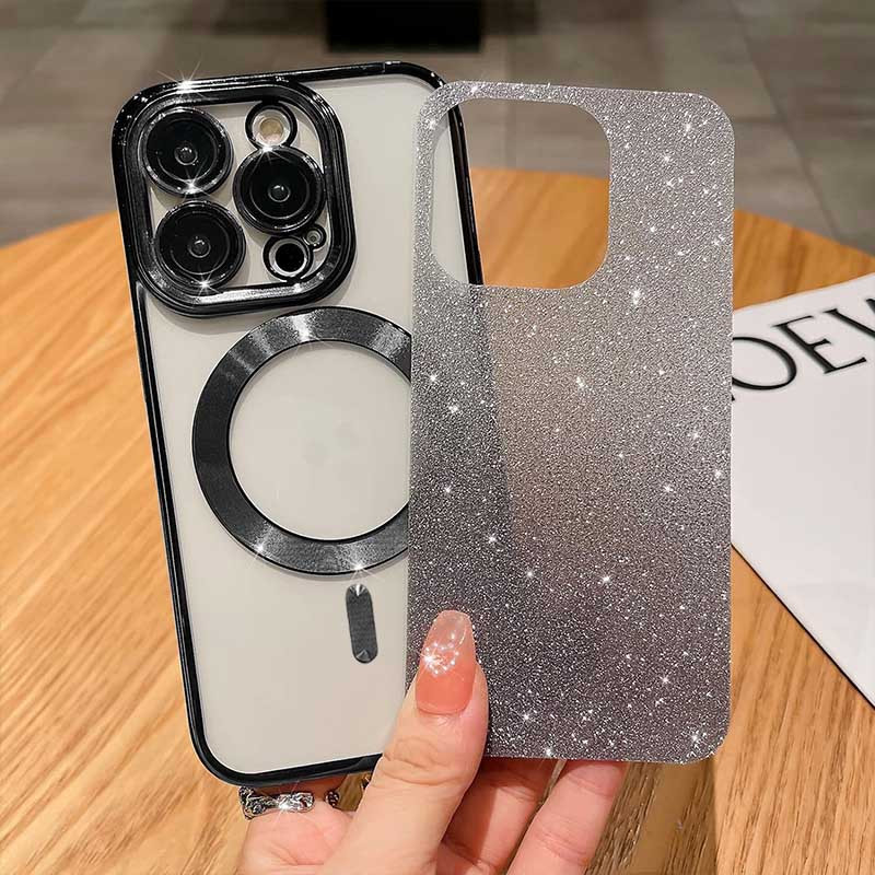 Фото TPU чехол Delight case with Magnetic Safe с защитными линзами на камеру для Apple iPhone 14 Pro Max (6.7") (Черный / Black) в магазине vchehle.ua