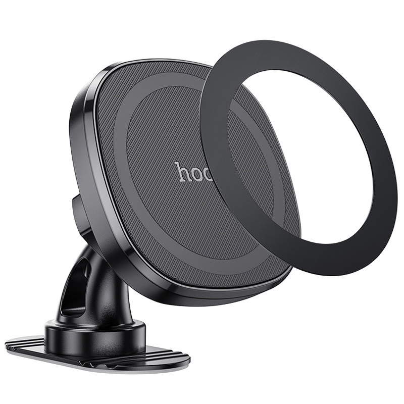 Фото Уцінка Автотримач Hoco H35 Cheeatag magnetic ring (centr console) (Пошкоджене пакування / Black) в маназині vchehle.ua