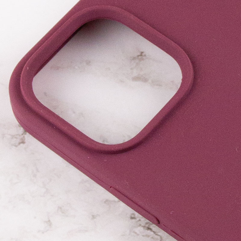 Чохол Silicone Case Full Protective (AA) на Apple iPhone 13 Pro (6.1") (Бордовий / Plum) в магазині vchehle.ua