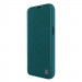 Фото Шкіряний чохол (книжка) Nillkin Qin Pro Plain Camshield на Apple iPhone 14 (6.1") (Зелений) в маназині vchehle.ua