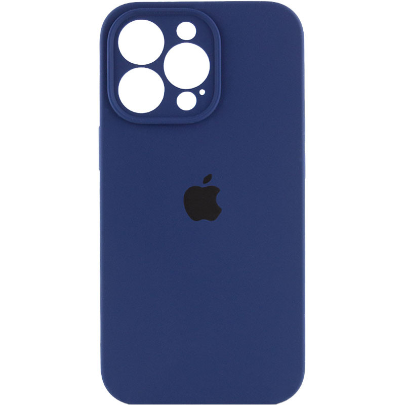 Чохол Silicone Case Full Camera Protective (AA) на Apple iPhone 14 Pro (6.1") (Синій / Deep navy)