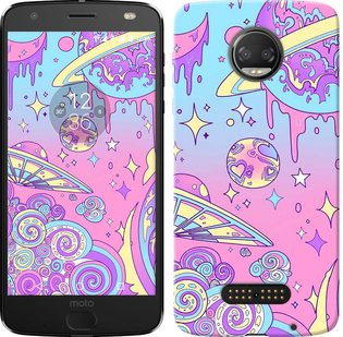 Чехол Розовая галактика для Motorola Moto Z3 Play