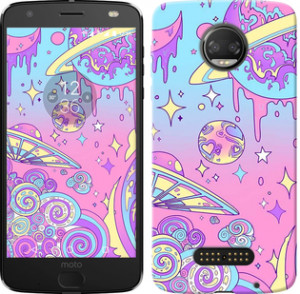 Чехол Розовая галактика для Motorola Moto Z3 Play