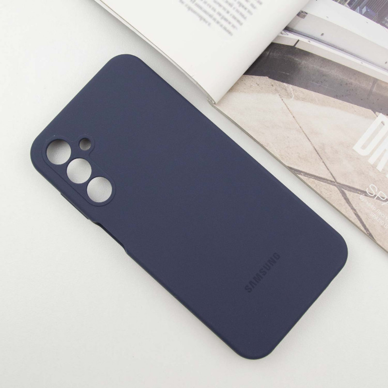 Фото Чехол Silicone Cover Lakshmi Full Camera (AAA) with Logo для Samsung Galaxy A25 5G (Темно-синий / Midnight blue) на vchehle.ua