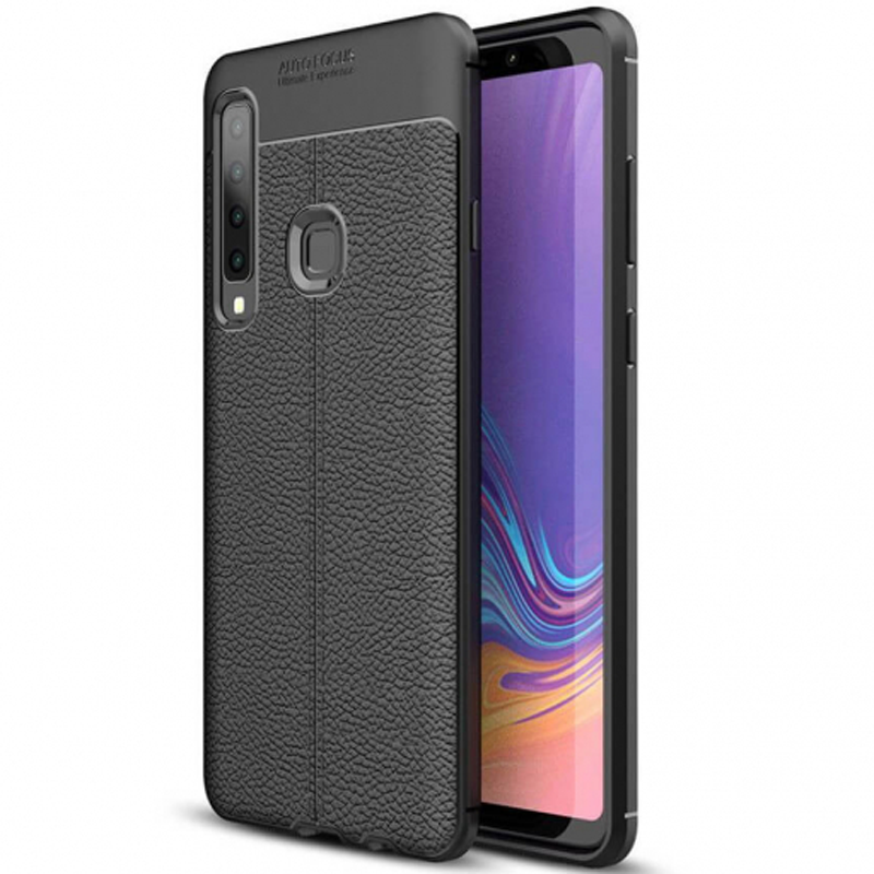 

TPU чехол фактурный (с имитацией кожи) для Samsung Galaxy A9 (2018) (Черный) 684451
