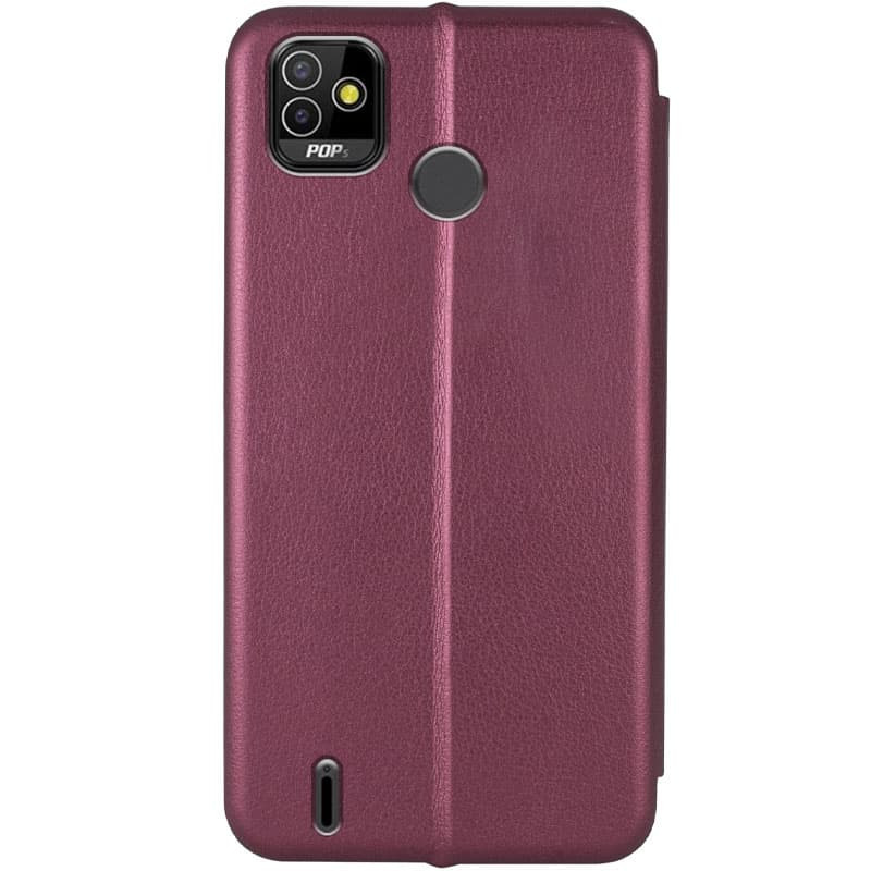 Кожаный чехол-книжка Classy для TECNO POP 5 (Бордовый) в магазине vchehle.ua