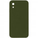 Silicone Case Square Full Camera Protective (AA) NOLOGO на Apple iPhone XR (6.1") (Зелений / Dark Olive)