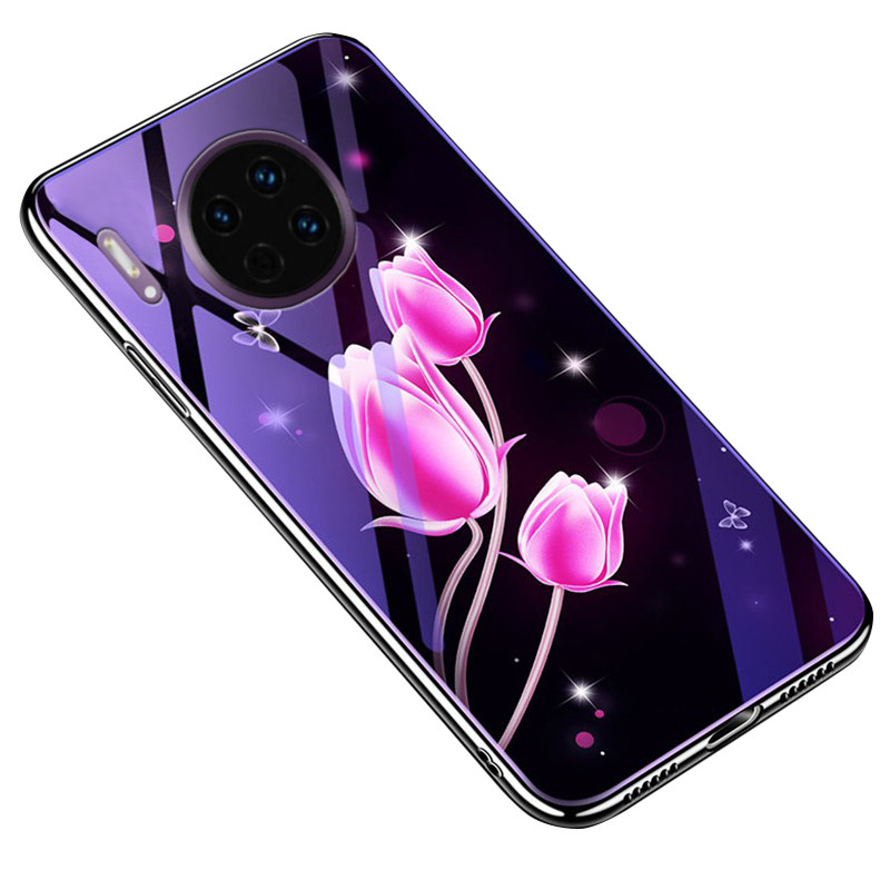 

TPU + Glass чохол Fantasy з глянцевими торцями на Huawei Mate 30 Pro (Тюльпани) 783947