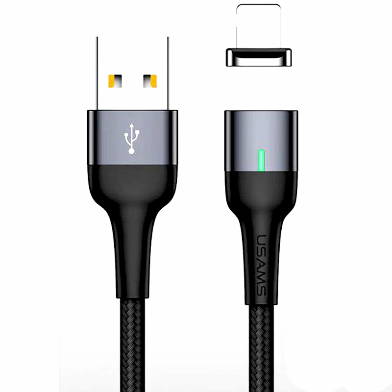 

Дата кабель USAMS US-SJ326 U28 Magnetic USB to Lightning (1m) (2.4A) (Черный) 700283