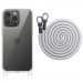 Чохол TPU Transparent with Straps на Apple iPhone 12 Pro / 12 (6.1") (Grey)