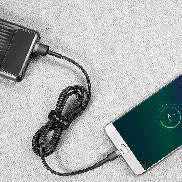 Заказать Дата кабель Baseus Cafule MicroUSB Cable 2.4A (0.5m) (CAMKLF-A) (Серый / Черный) на vchehle.ua