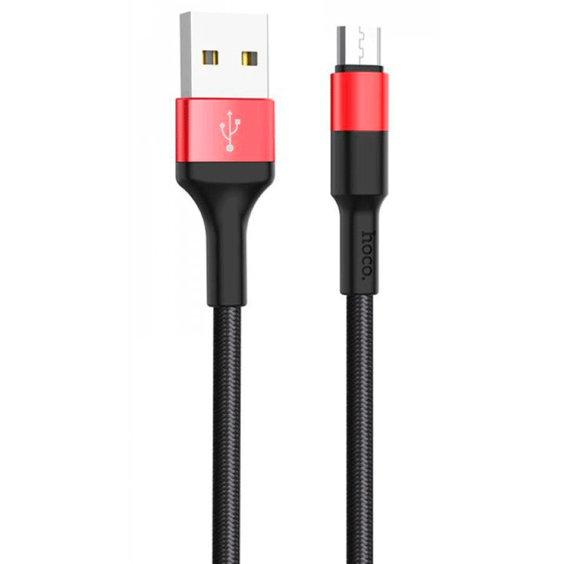 

Дата кабель Hoco X26 Xpress USB to Micro USB (1m) (Чорний/Червоний) 714383
