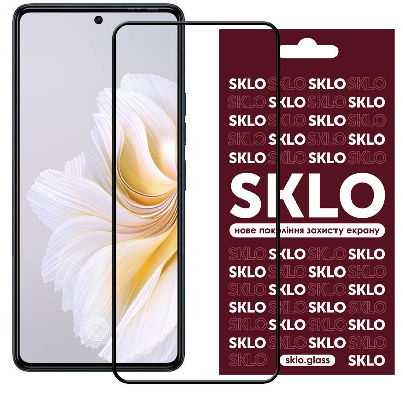 Защитное стекло SKLO 3D для TECNO Pova Neo 3 (LH6n) (Черный)