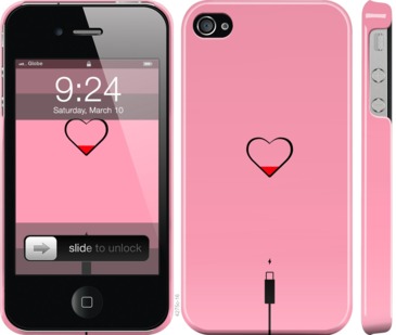 

Чехол Подзарядка сердца1 для iPhone 4 729940