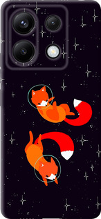 Чехол Лисички в космосе для Xiaomi Poco X6
