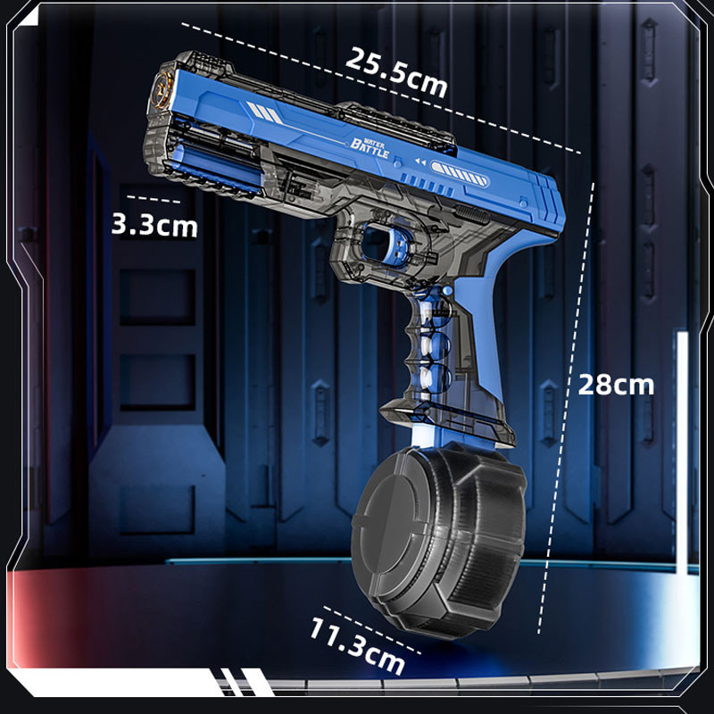 Купить Водный аккумуляторный пистолет Water Gun 66-35 (500ml) with lithium battery (Transparent blue) на vchehle.ua