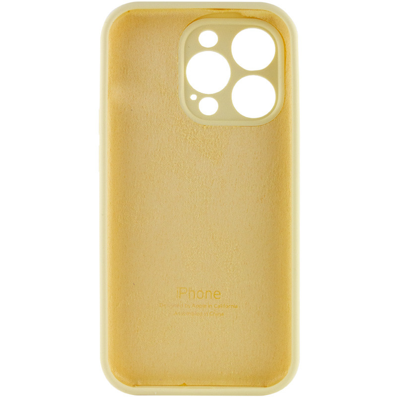 Чехол Silicone Case Full Camera Protective (AA) для Apple iPhone 14 Pro Max (6.7") (Желтый / Mellow Yellow) в магазине vchehle.ua