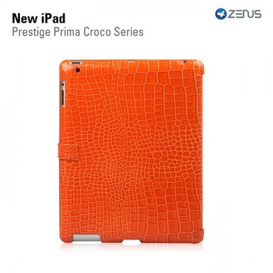 Фото Шкіряний чохол Zenus Presitge Prima Croco Series на Apple IPAD 3/2 (Помаранчевий) на vchehle.ua