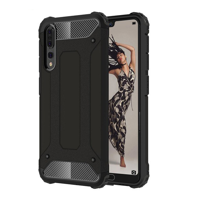 

Броньований протиударний TPU+PC чохол Immortal на Huawei P20 Pro (Чорний) 583985