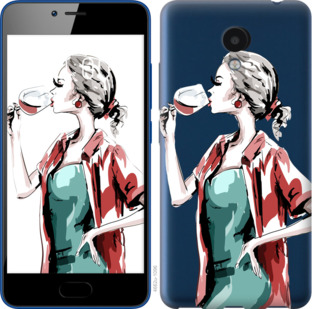 

Чехол Девушка с бокалом для Meizu M5c 841627