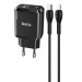 Уцінка СЗУ Hoco N5 Favor 20W PD+QC3.0 (1USB-A/1C) + кабель Type-C to Lightning (Дефект упаковки / Чорний)