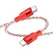 Дата кабель Hoco X99 Crystal Junction Type-C to Type-C 60W (1.2m) (Red) в магазине vchehle.ua