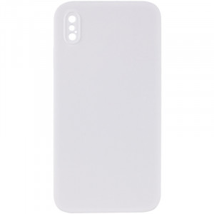 Silicone Case Square Full Camera Protective (AA) NOLOGO для iPhone X (5.8")