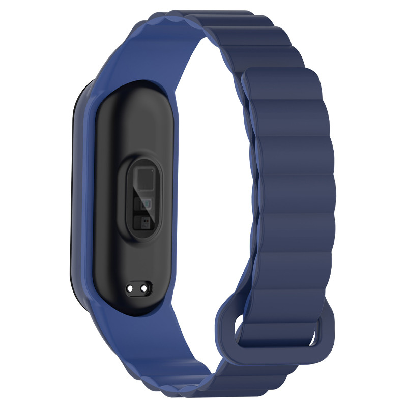 Фото Ремешок Dual-color Magnetic для Xiaomi Mi Band 7/6/5/4/3 (Navy Blue / Blue) на vchehle.ua