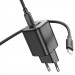 СЗУ Hoco N41 Almighty PD20W+QC3.0 (1USB-A/1C) + кабель Type-C to Type-C (Black) в магазине vchehle.ua