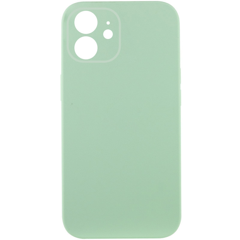 Чехол Silicone Case Full Camera Protective (AA) NO LOGO для Apple iPhone 12 (6.1") (Зеленый / Pistachio)