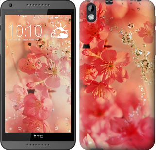 

Чехол Розовые цветы для HTC Desire 816 323704