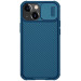 Карбонова накладка Nillkin Camshield (шторка на камеру) на Apple iPhone 13 / 14 (6.1") (Синій / Blue)
