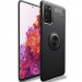 TPU чехол Deen ColorRing под магнитный держатель (opp) для Samsung Galaxy S20 FE (Черный / Черный)