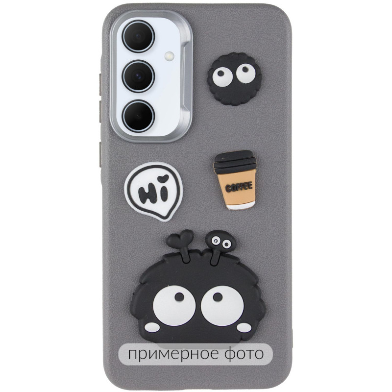 Фото Чехол TPU Leather Toys для Xiaomi Redmi Note 13 Pro 4G / Poco M6 Pro 4G (Monster / Grey) на vchehle.ua