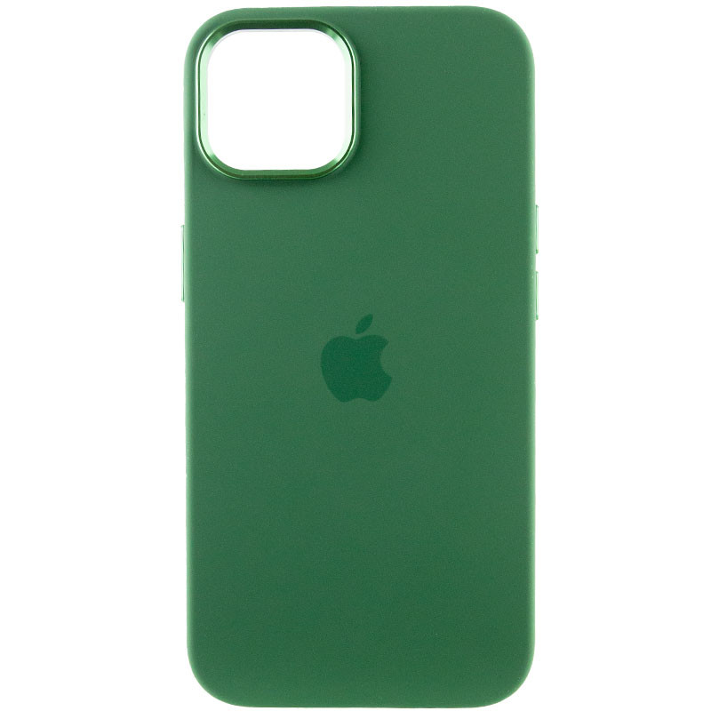 Фото Чехол Silicone Case Metal Buttons (AA) для Apple iPhone 12 Pro Max (6.7") (Зеленый / Clover) на vchehle.ua