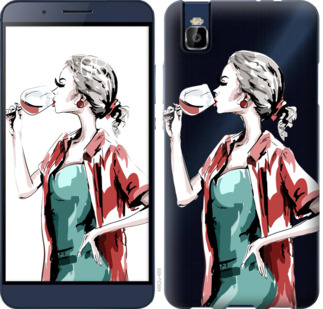 

Чохол Дівчина з келихом на Huawei Honor 7i 841738