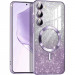 TPU чехол Delight case with Magnetic Safe с защитными линзами на камеру для Samsung Galaxy S21 (Фиолетовый / Purple)