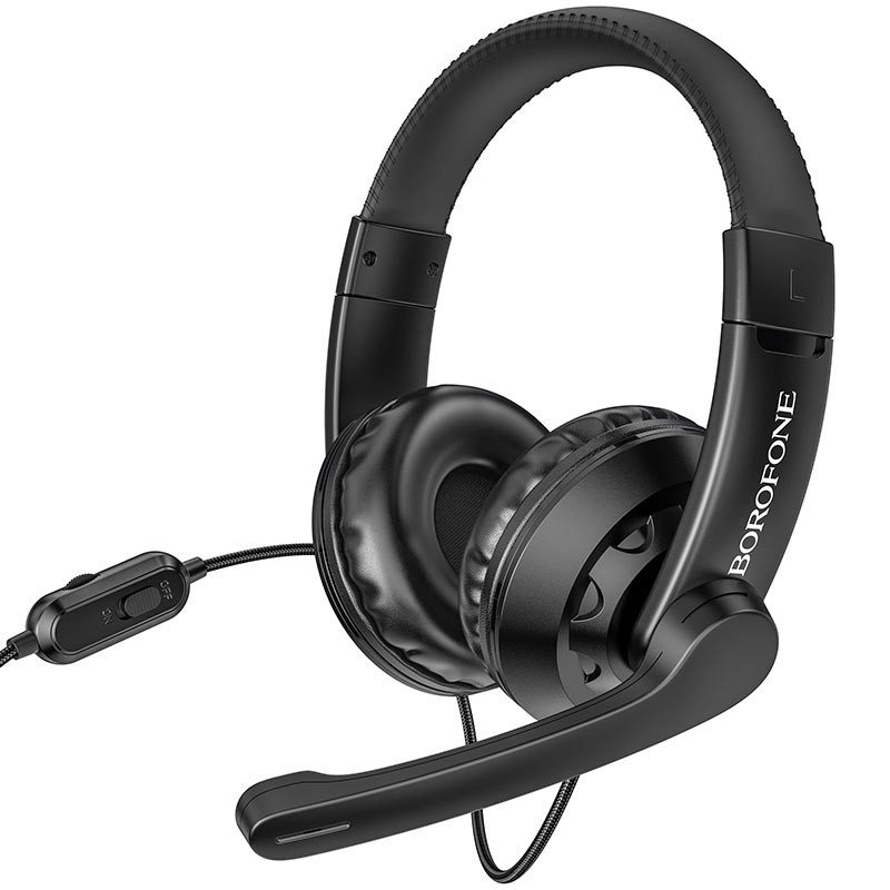 Фото Накладные наушники BOROFONE BO102 (3.5mm/1.2m) (Черный) в магазине vchehle.ua