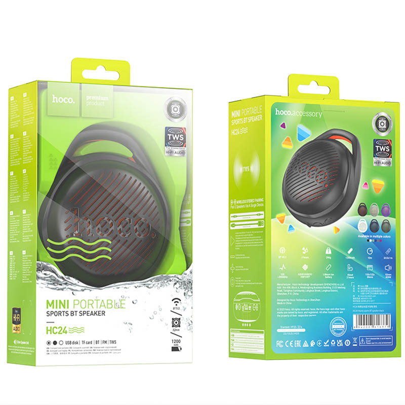 Bluetooth Колонка Hoco HC24 Hearty sports (Black) в магазині vchehle.ua