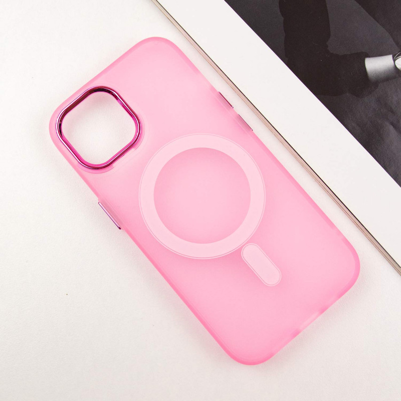 Фото Чохол TPU+PC Lily with Magnetic safe на Apple iPhone 14 (6.1") (Light Pink) в маназині vchehle.ua