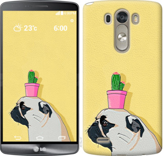 

Чехол Мопс с кактусом для LG D856 Dual G3 795559
