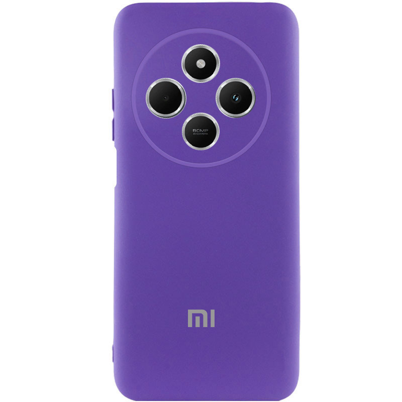 Чохол Silicone Cover Lakshmi Full Camera (AAA) with Logo на Xiaomi Redmi 14C / Poco C75 (Фіолетовий / Amethyst)