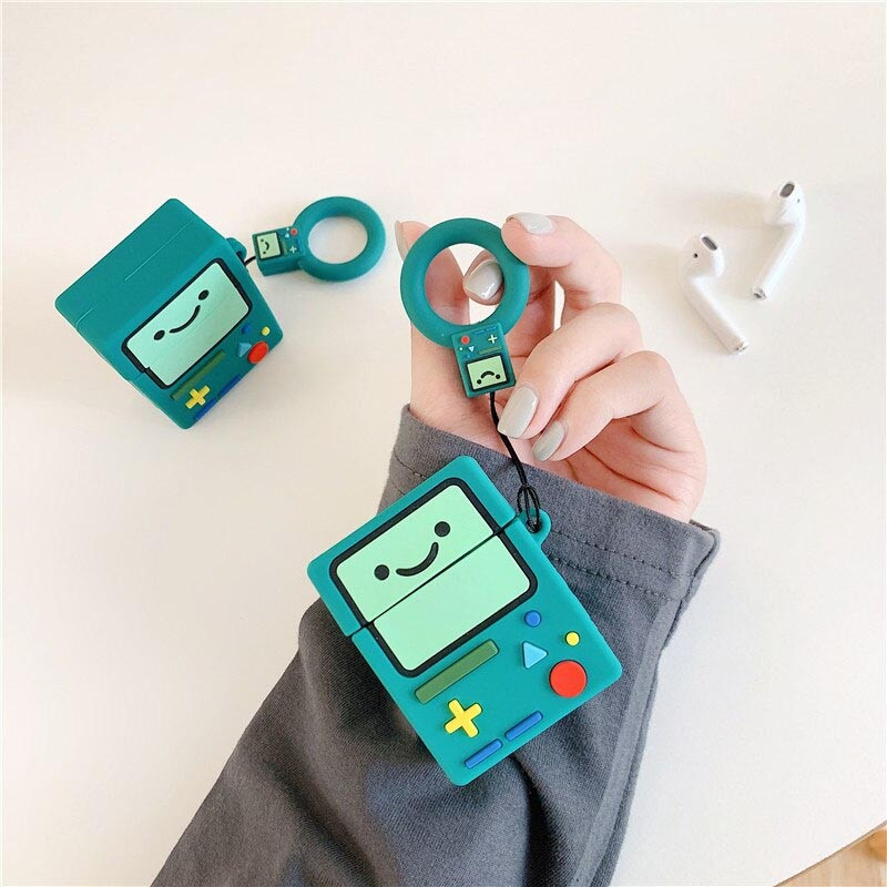Фото Силиконовый футляр Cartoons&Heroes для наушников AirPods 1/2 + кольцо (Тетрис) на vchehle.ua